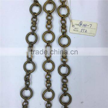 Popular decorative brass handmake chain,Large circle link small circle chain.Clothing chain, waist chain, bag chain, key chain