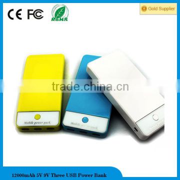 Feshion Desigh protable power bank 12000mah for mobile phone/cell phone /laptap/tablet pc/ NYF-068