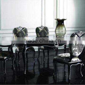 2015 alibaba furniture wooden dining furniture / silver foil dining table and chairs KJ-B1050