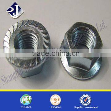 ASME standard flange nut Good quality hex flange nut Flange nut zinc plated