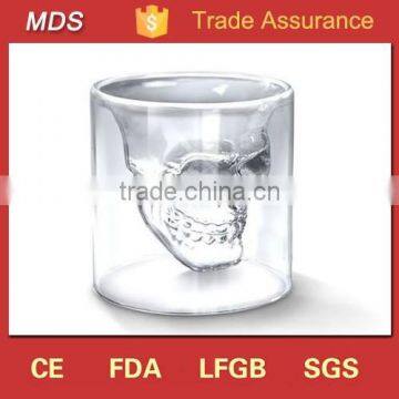 Creative gift double wall skull head vodka cocktail glass                        
                                                Quality Choice