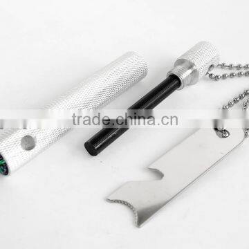 Aluminum firestarter with scraper