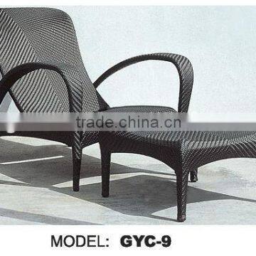 Granco KAL866 rattan wicker round sun lounger