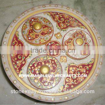 Marble Plate With Golden Painting , Corporate Gift