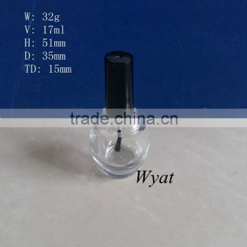 cheap oval shape 15ml glass nail polish bottle with brush cap