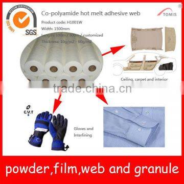 PES/copolyester hotmelt adhesive film for laminating