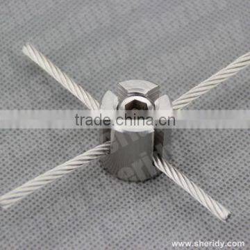 Stainless steel wire rope cross clamp