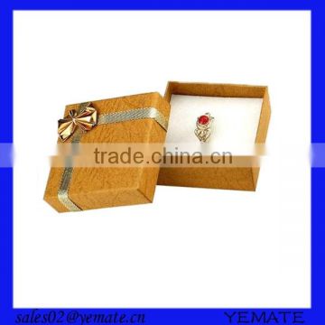 Luxury design rigid cardboard paper custom ring packaging box with foam inside