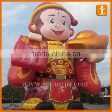 2016 New monkey inflatable cartoon,Inflatable red blow up cartoon characters