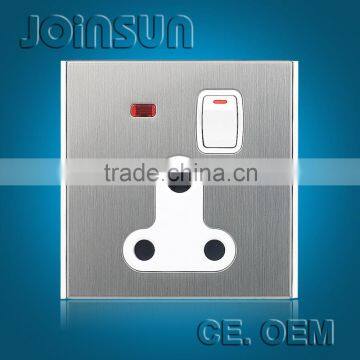 3 round feet wall electrical switch socket with light for africa market
