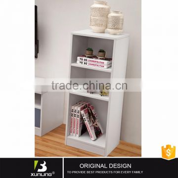 Low Living Room Bookcase Cabinet With Drawer White