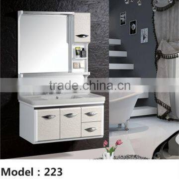 Modern glossy white pvc bathroom cabinet(WMD-223)