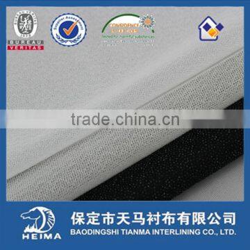 hot sale factory price stretchable fusible tricot interlining fabric