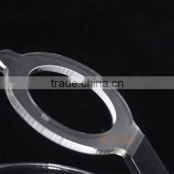 Wholesale Clear Acrylic Wine Single Bottle Display Rack With Custom Size