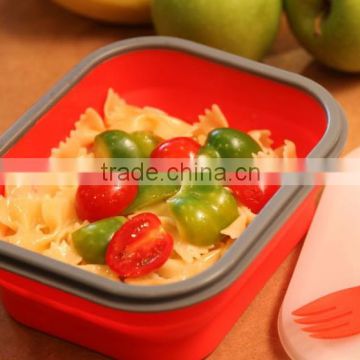 foldable silicone microwave safe lunch box