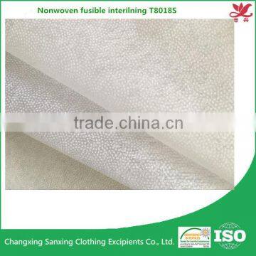 Nonwoven fusible interlining T8018S popular interfacing fabric