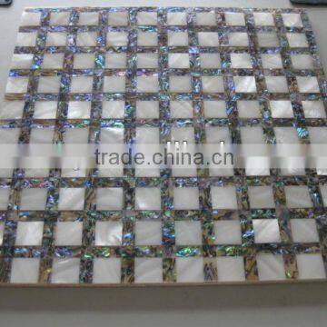 White shell mosaic abalone shell paper mosaics tile