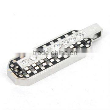 SJ-0088 Newest Fashion black and white square patch board stainless steel pendants