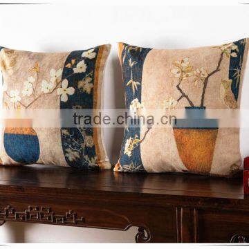 Chinese style patchwork photo 3D digital printed cushion cover, pillow case