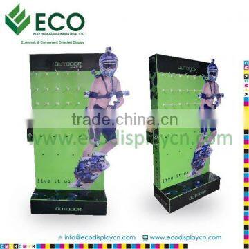Cardboard Hook Display Stands for Sporting Product in Supermarket