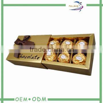 2015 new design matchbox style for chocolate package Dongguan manufacturer