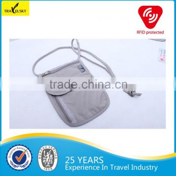 13525 RFID blocking convenient best travelling neck hanging bag                        
                                                Quality Choice