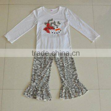 Wholesale Childrens Boutique Clothing Turkey Embroidery Ruffle Baby Girls Thanksgiving Outfits photo-5