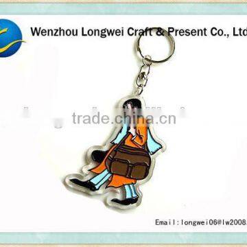 man shaped lego keychain/no minimun custom logo keychain/keychain free sample