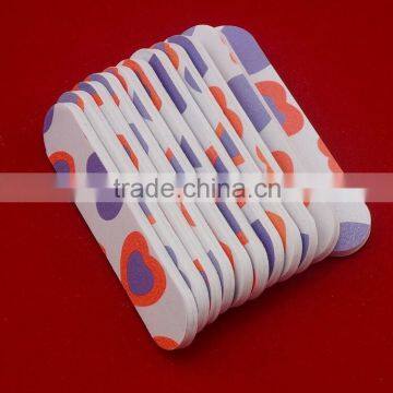 Cute Love Heart Printed Emery Nail File Double Side Triming Nail Disposable photo-2