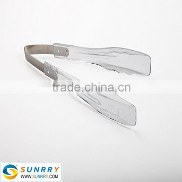 Unique design most popular kitchen stainless steel and plastic tongs