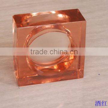 decorative flass block special-shaped glass block with circular depression inside