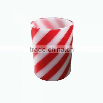 flameless flicking red helix decorative wax led candle with timer function