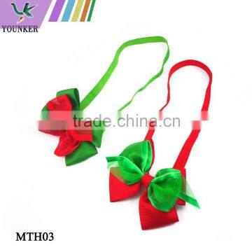 wholesale Christmas hair accessories girl bow hair band