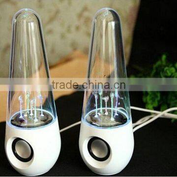 Top sale Dynamic led Light 2.0 bullet water dancing speaker , mini speaker for computer