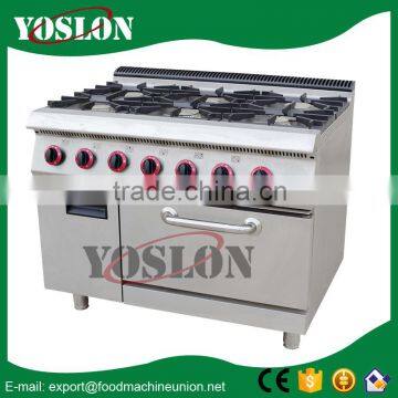 gas range with 6 burner&gas oven YSN-RQ76