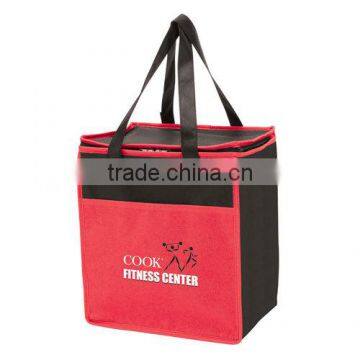 Outdoor fitness nonwoven insulated lunch bag cooler bag