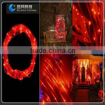 Cheap price 5m100leds red color led wire lights and festival string lights