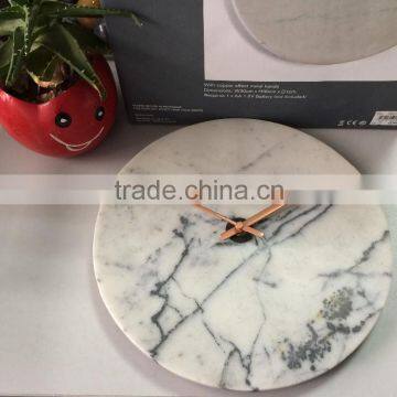 Porcelain Hotel Decorative White Stone Wall Clock,marble Clock Machine Quality Choice photo-2