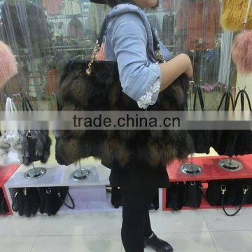 Genuine Fox Fur Fashion Womens Fur Bags