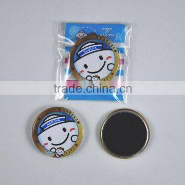 Cute smile face promotional gifts tinplate badges