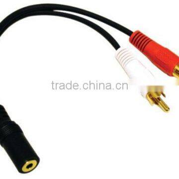 Y Cable 6 Inch Gold Plated Connector