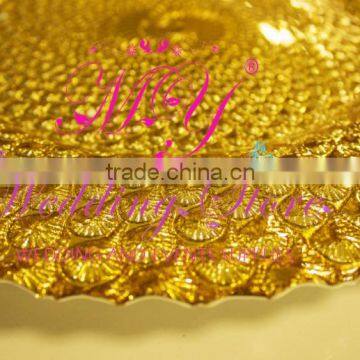 New wedding Golden Royal Glass Charger Plate