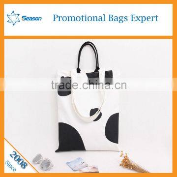 Custom logo print cow color promotional tote bag cotton canvas shopping bag                        
                                                                                Supplier's Choice