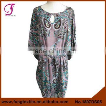 1807DS05 Medium Style With Belt Women Cotton Beautiful Kaftans