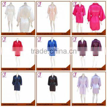 290501 Women Short Style Polyester Solid Bridal Kimono photo-6
