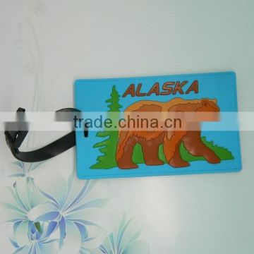 Shenzhen factory fancy pvc rubber luggage hang tags wholesale