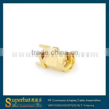 SMA thru hole Plug vertical PCB Mount sma rf coaxial connector