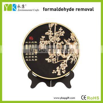 Chinese new year poem wintersweet wood craft decoration pieces