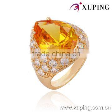 13336 Xuping fashion jewelry China wholesale 18k gold ring designs luxury glass rings charm jewelery for women                        
                                                Quality Choice