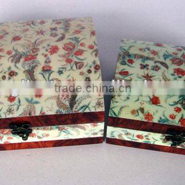 Small Rectangular Wood Box Fashion Luxury Antique Jewelry Box